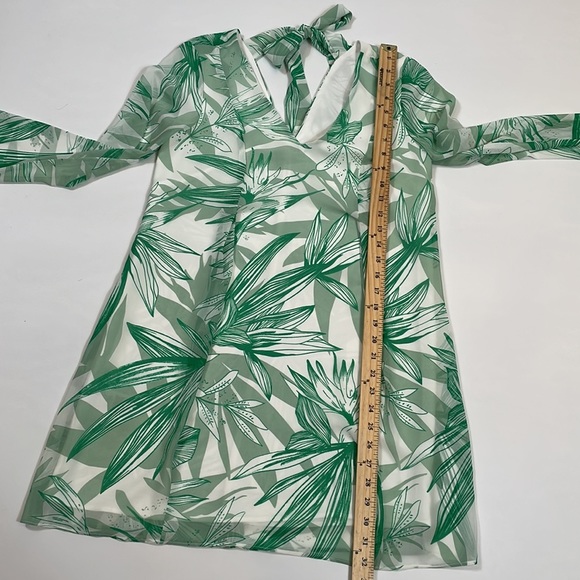 BCBG Dress Size XS Green and White Floral Print - Picture 8 of 11